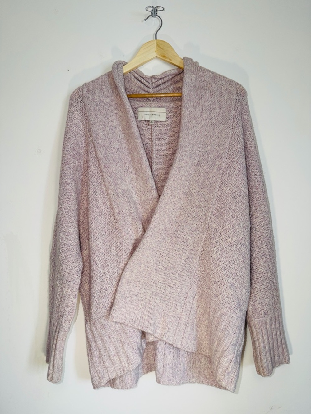 Angel Of The North Blush Open-Front Shawl Collar Cardigan